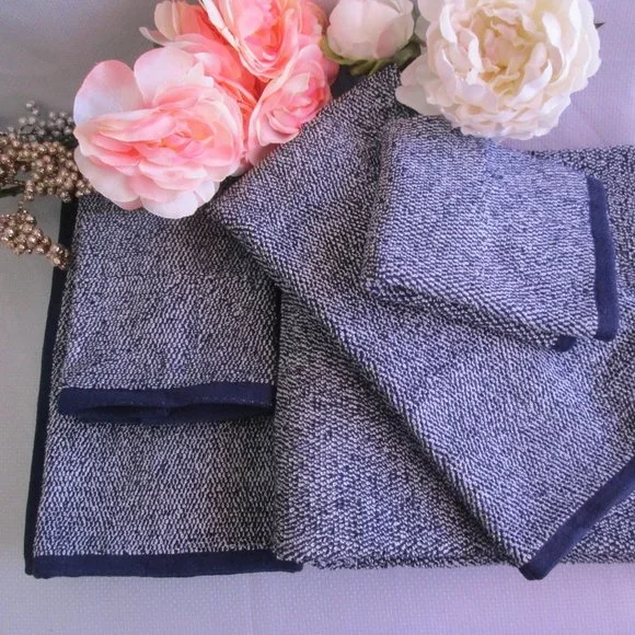 💖 SONOMA NAVY HEATHERED ULTIMATE BATH TOWELS – SET OF 6 💖 - Picture 9 of 15